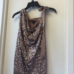 Rose gold sequin top